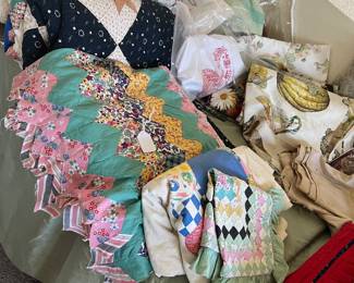 Collection of vintage quilts