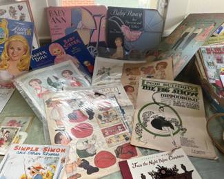 Large collection of vintage paper dolls...children's books