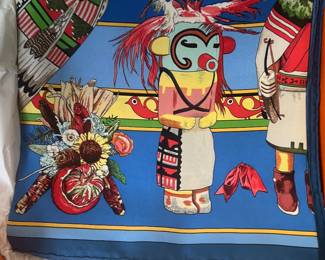 Hermes silk Kachina scarf in box/never worn