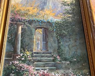 signed oil painting by Charles King Wood (1809-1942)