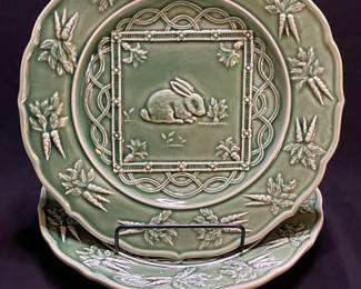 Green Easter Plates