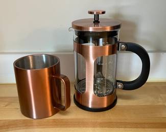 Copper Cup & Coffee Press