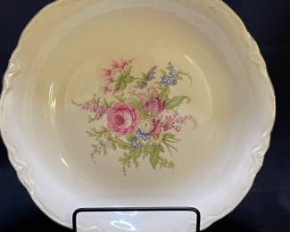 Vintage Cunningham & Pickett "Rose" Plate w/22k Gold Trim