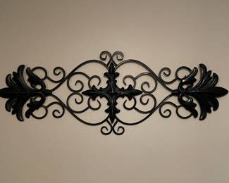 Wrought Iron Style Wall Hanging Featuring a Cross