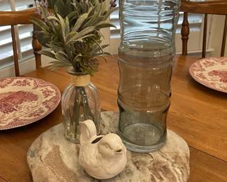 Glass Vases & Silk Floral