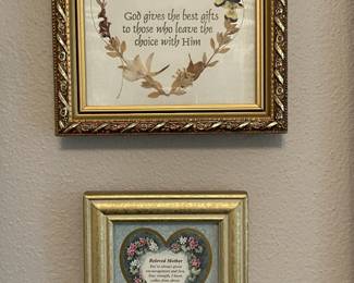 Small Square Framed Inspirational Wall Signs