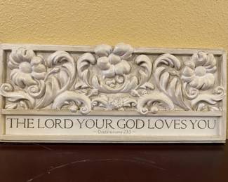 Wooden "God Loves You" Wall Plaque