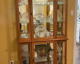 Dual Lighted China Cabinet