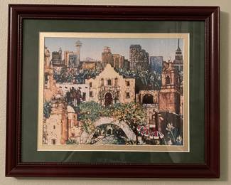 Framed Print Featuring the San Antonio Skyline & The Alamo