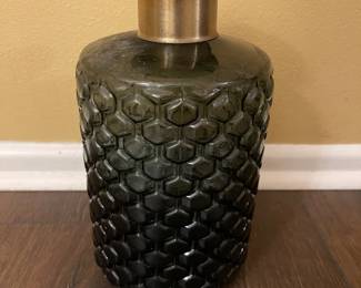 Black Vase w/Gold Trim