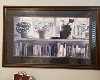 Framed Watercolor Print by Steve Hanks "Bookends"