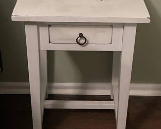 Small White Side Table w/Drawer