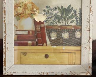 Framed Kitchen Print Featuring Herbs