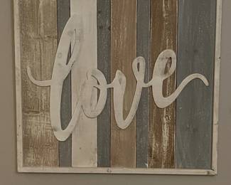 Large Rustic Wooden "Love" Wall Sign