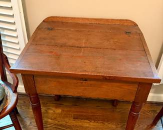 Antique Slant Top Student Desk