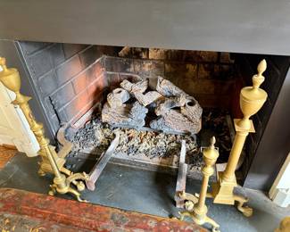 Solid Brass Andirons