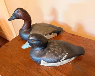 Vintage Hand Carved Wood Duck Decoys