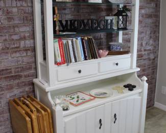 white farmhouse hutch, wooden kitchen cabinet, cottage style furniture, rustic hutch, shabby chic cabinet, china cabinet, storage hutch, glass shelf display, farmhouse décor, country style furniture, vintage-inspired home décor