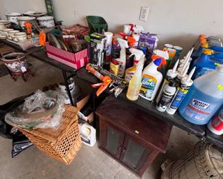 Cleaning supplies, oil