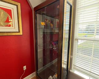 MCM lighted curio cabinet