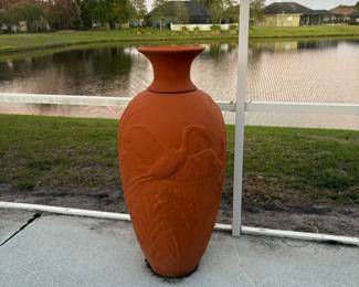 4 foot terra-cotta vase