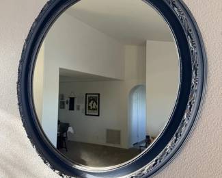 Large round mirror