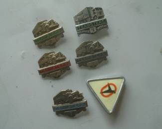 Kalamazoo Teamsters pins dating back to 1957