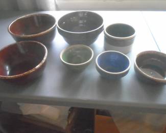 Misc. crockery bowls and crock