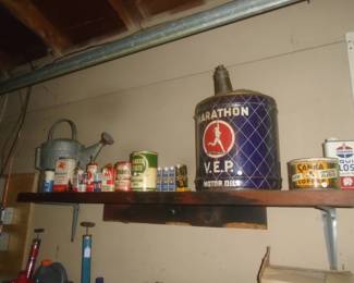 vintage adgertising automotive cans