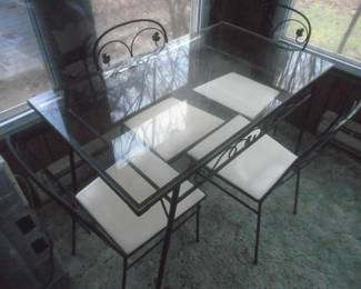 Wrought ion table and chairs