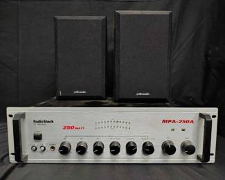 CT208VRadio Shack Amplifier and 2 Polk Audio speakers