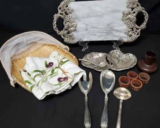 CT213Vintage Godinger Silver Art Co. Tray And More
