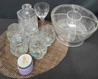 CT259Crystal Decanter And More