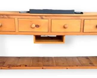 XL Sofa Table Media Stand w Four Drawers