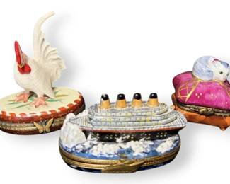 Titanic French Limoges Trinket Box  More