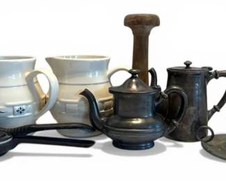 Longaberger Pottery, Intl. Silver Co. Teapots  More