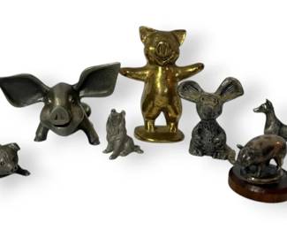 Pewter  Brass Animal Trinkets
