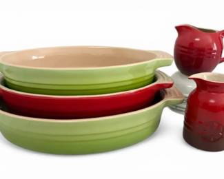 Le Creuset Stoneware Oval Baking Dishes, Syrup Jar,  Pitcher