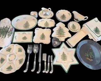 Spode Serving Sets, Utensils, Linens, Platters  More