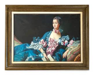 Framed Print Of Madame De Pompadour 45 x32.5 