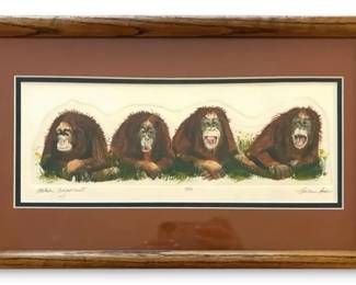 Attitude Adjustment Signed  Numbered Etching 20 x11 