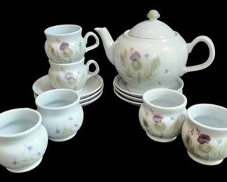 Vintage Buchan Portobello Scotland Stoneware Tea Set