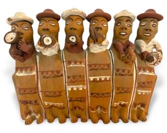 Hand Painted Peruvian Terracotta Clay Whistle