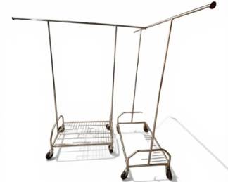 2 Rolling Hanging Clothing Racks