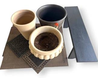Outdoor Planters, Bench  Mats