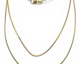 14k Italy Yellow Gold Necklace 4.99g