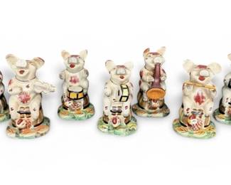 7 Staffordshire Porcelain Musical Pigs