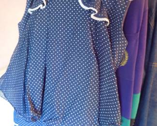 vintage polka dot 2 piece outfit 