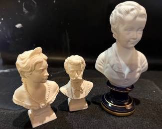 Limoges figures. Busts. 