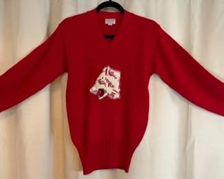 1940 - 1950's University of South Dakota (USD) cheerleader sweater.